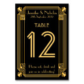 Great Gatsby 1920 Art Déco Mariage Numéro de table (Par défaut)