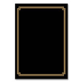 Great Gatsby Art Déco Black Mariage Cartes de Plac (Dos)