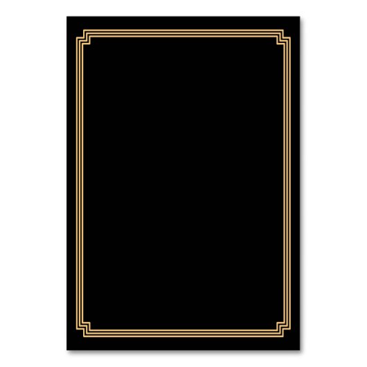 Great Gatsby Art Déco Black Mariage Cartes de Plac (Dos)