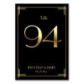 Great Gatsby Art Deco Tafelnummer 94 Goud Zwart (Voorkant)