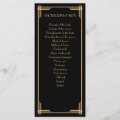  Great Gatsby Art Deco Wedding Programma's (Achterkant)