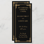  Great Gatsby Art Deco Wedding Programma's (Voorkant / Achterkant)