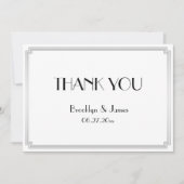 Great Gatsby Art Deco Zilveren Bruiloft Bedankt (Voorkant)