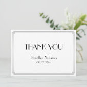 Great Gatsby Art Deco Zilveren Bruiloft Bedankt (Staand voorkant)