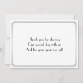 Great Gatsby Art Deco Zilveren Bruiloft Bedankt (Achterkant)