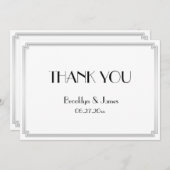 Great Gatsby Art Deco Zilveren Bruiloft Bedankt (Voorkant / Achterkant)