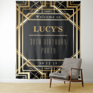 Great Gatsby-feest Huwelijksfoto Booth Achtergrond Wandkleed