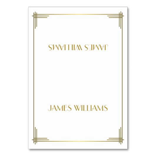 Great Gatsby Gold Art Déco Cartes de Place (Par défaut)