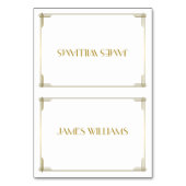 Great Gatsby Gold Art Déco Place Setting Cartes (Par défaut)
