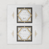 Great Gatsby Goud Witte Art Deco Trouwdag (Buitenkant ongevouwen)