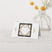 Great Gatsby Goud Witte Art Deco Trouwdag (Voorkant)