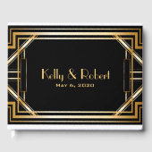Great Gatsby Inspiré Art Déco Mariage livre d'hôte (Recto)