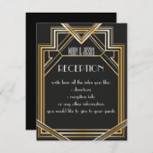 Great Gatsby inspiré Réception ou carte d'itinérai (Devant / Derrière)