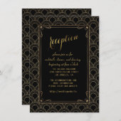 Great Gatsby Vintage Jaren 20 Art Deco Ontvangst Kaart (Voorkant / Achterkant)