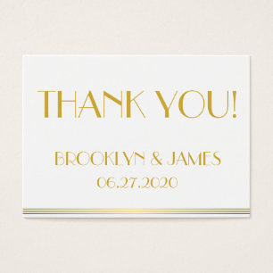 Great Gatsby Wedding Favor Tags Carte de visite