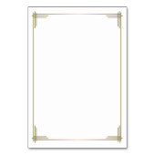 Great Gatsby White Art Déco Mariage Cartes de Plac (Dos)