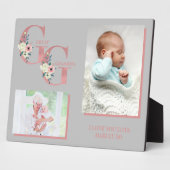 Great Grandma GG Floral Letters | 2 Foto Fotoplaat (Zijkant)