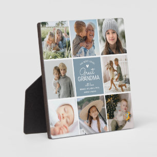 GREAT GRANDMA 'the most love' Photo Collage Fotoplaat