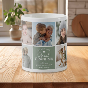 GREAT GRANDMA 'the most love' Photo Collage Koffiemok