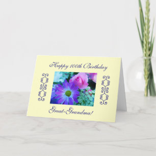 Great-grandma's 100th birthday kaart