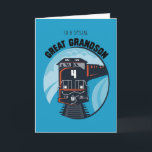 Great Grandson 4th Birthday Train, Little Boy, Blu<br><div class="desc">Une grande carte pour un grand-fils. Votre petit garçon adorera recevoir ce train avec un grand numéro quatre pour son 4e anniversaire. Une carte très appropriée pour un garçon avec une jolie illustration sur un arrière - plan bleu qui va lui mettre un sourire sur le visage.</div>