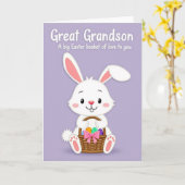 Great Grandson Easter Card Kaart (Gele Bloem)