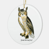 Great Horn Owl Keramisch Ornament (Links)