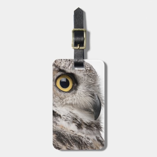 Great Horned Owl - Bubo Virginianus Subarcticus Bagagelabel (Voorkant verticaal)