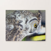 Great Horned Owl Profile Legpuzzel (Horizontaal)