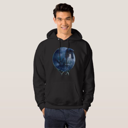 Great Horned Owls MIDNIGHT RAIDERS Hoodie (Voorkant volledig)