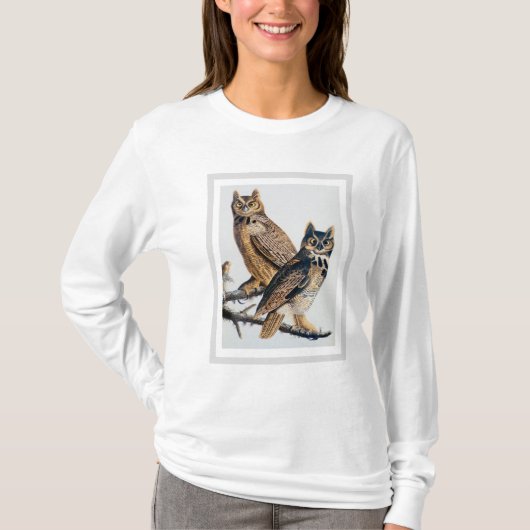 Great Horned Owls T-shirt (Voorkant)