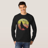 Great howling wolf motif t-shirt (Voorkant volledig)