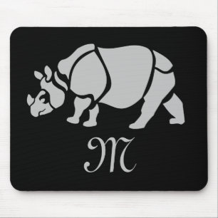 Great Indian Rhinoceros The Unicorn Rhino Monogram Muismat