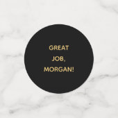 Great Job Name Black Gold-toon PhD-Afstuderen Confetti (Kleine voorkant)