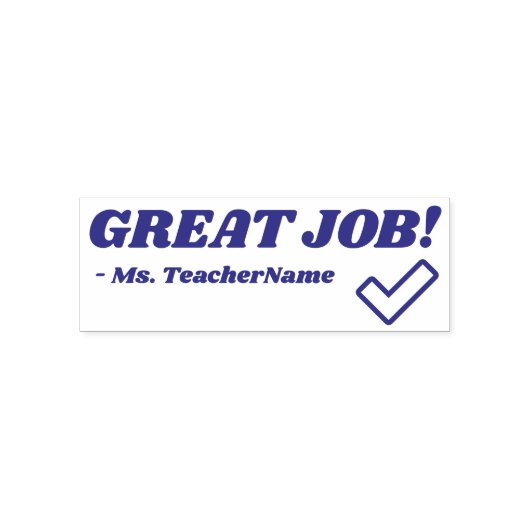 "GREAT JOB!" + Rubberstempel van schoolleraar Zelfinktende Stempel (Design)