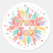 Great Job! Sheet of stickers