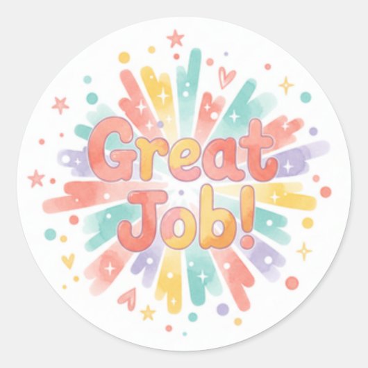 Great Job! Sheet of stickers (Voorkant)