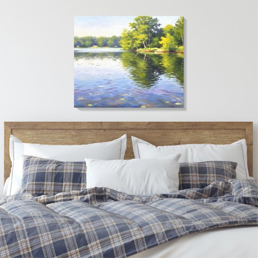 Great Lake Canvas Afdruk (Insitu (Slaapkamer))