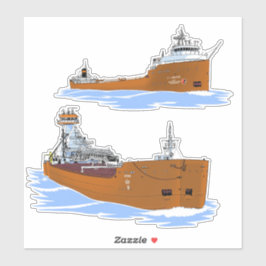 Great Lakes barge Pathfinder geschiedenis set Sticker