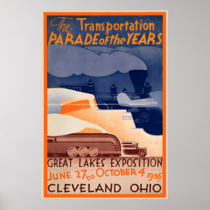 Great Lakes Exposition Poster, Cleveland Ohio Kuns Poster