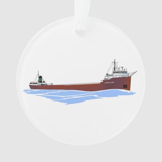 Great Lakes Freighter J. Burton Ayers Kinsman Ornament (voorkant)