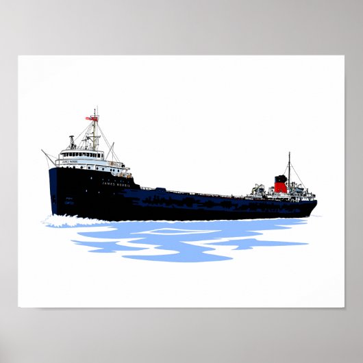 Great Lakes Freighter James Norris straightdecker Poster (Voorkant)