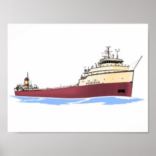 Great Lakes Freighter Reserve Poster