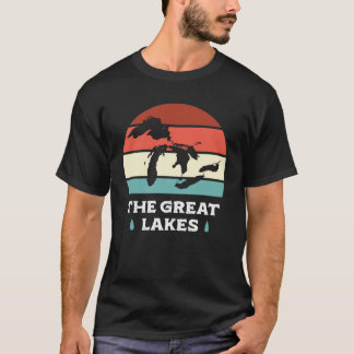 Great Lakes National Park Kamperen Retro T-shirt