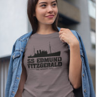 Great Lakes Ship T-shirt, SS Edmund Fitzgerald Cad