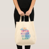 Great Lakes Simple Text Mitten State Tote Bag (Devant (produit))