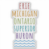 Great Lakes Vinyl Mitten State Sticker (Devant)