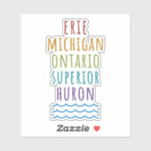 Great Lakes Vinyl Mitten State Sticker (Feuille)