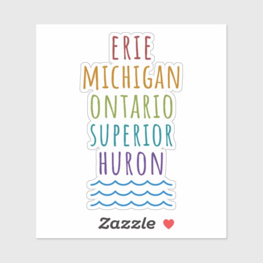 Great Lakes Vinyl Mitten State Sticker (Feuille)