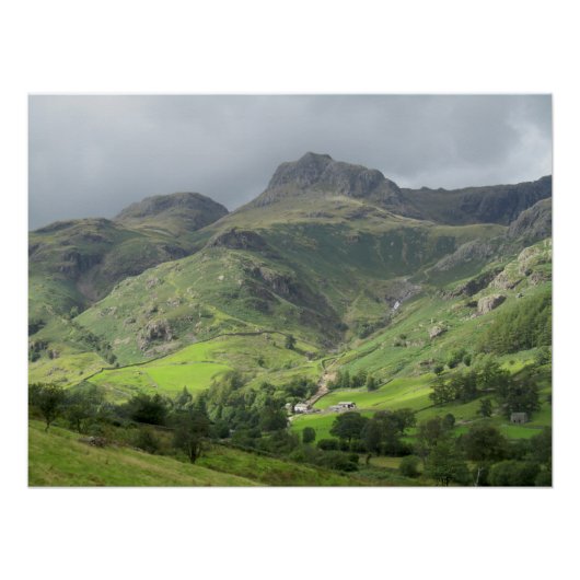 Great Langdale Valley, Lake District, Engeland Perfect Poster (Voorkant)